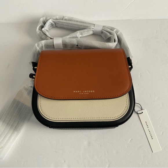NWT Marc Jacobs Mini Rider Leather Crossbody Bag in Smoked Almond - Picture 1 of 12